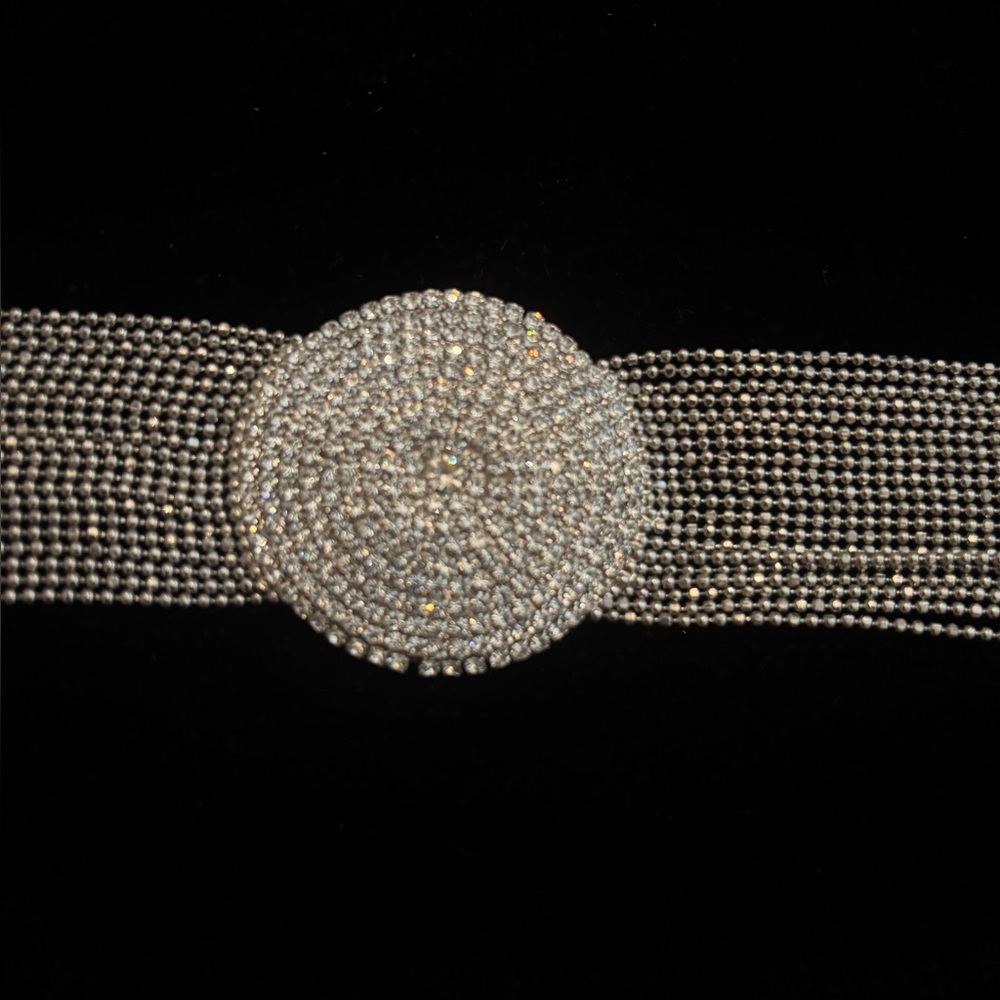 Elegant Silver Crystal Women's Bracelet